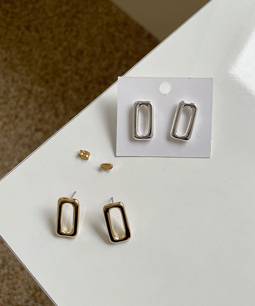 square hole earrings - 2color