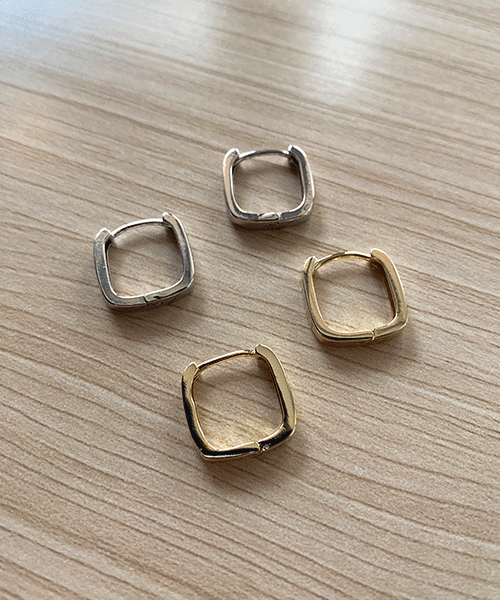 square touch earrings - 2color